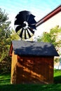 Small windmill historical monument associated with the past of agriculture, Senov, North Moravia, Czech Republic Royalty Free Stock Photo