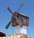 Small windmill in Sozopol, Bulgaria Royalty Free Stock Photo