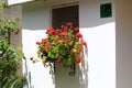 Small window as an architectural detail of the construction of residential buildings in Israel Royalty Free Stock Photo