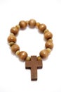Small wood beaded rosary