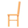 Small wood chair icon cartoon vector. Wooden furniture Royalty Free Stock Photo