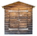 Small wooden barn isolated on a white background Royalty Free Stock Photo