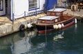 Small wooden boats in Bosphorus, Istanbul,Turkey. Royalty Free Stock Photo