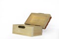 Small Wooden Box With Hinged Lid Royalty Free Stock Photo