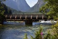 Small wooden bridge