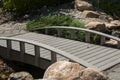 Small wooden bridge in park Royalty Free Stock Photo