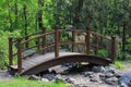 Small wooden bridge in the park Royalty Free Stock Photo