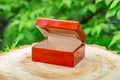 A small wooden casket for storing valuables Royalty Free Stock Photo