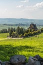 A small wooden cemetery church in Banska Wyzana in Podhale