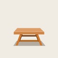 Small wooden chair flat vector illustration. Isolated on a white background Royalty Free Stock Photo