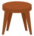 Small wooden chair, icon Royalty Free Stock Photo