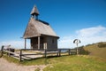 Small wooden chapel at Kampenwand mountain, wayside cross, meditational place upper bavaria