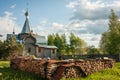 Small wooden church at Sergeevo, Palekh, Vladimir region, Russia