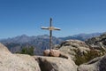 Cross erected on the peak of mountain Royalty Free Stock Photo