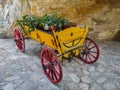 Small wooden decorative carriage