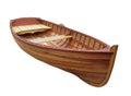 Small wooden dinghy isolated. Royalty Free Stock Photo