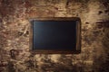 Small wooden framed blank chalkboard