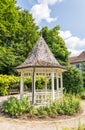 Small wooden gazebo in Bad Tolz, Bavaria, Germany