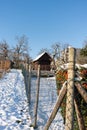 A small wooden house