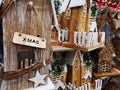 Small wooden houses decorative for Christmas