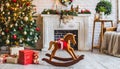 A Small Wooden Rocking Horse