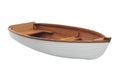 Small wooden rowboat