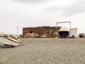 Fishermen`s hut for fishing tools Royalty Free Stock Photo