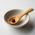 Minimalistic white bowl highlights the simplicity and elegance of the Royalty Free Stock Photo