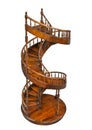 Small wooden circular staircase model Royalty Free Stock Photo