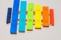 Small wooden toy xylophone Royalty Free Stock Photo