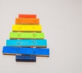 Small wooden toy xylophone Royalty Free Stock Photo