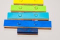 Small wooden toy xylophone Royalty Free Stock Photo