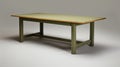 Wooden Work Table With Green Top In Dod Procter Style
