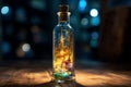 Small world in a bottle, AI generated Royalty Free Stock Photo