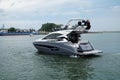 Small yachts in the port of Gdynia in the Baltic Bay.