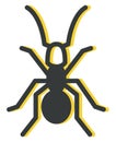 Small yellow ant, icon Royalty Free Stock Photo