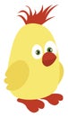 Small yellow bird, illustration, vector Royalty Free Stock Photo