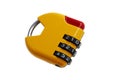 Small yellow digital lock Royalty Free Stock Photo