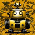 Yellow droid robot