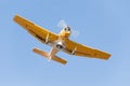 Small yellow duster airplane