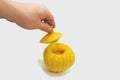 Small yellow pumpkin Royalty Free Stock Photo