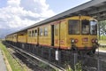 Small yellow train regional train TER of Languedoc Roussillon