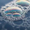 Smaller bubbles surround them creating a clustered arrangement Royalty Free Stock Photo