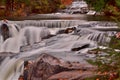 Multiple Waterfalls above Bond Falls on the Ontonagon River Royalty Free Stock Photo