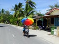 Tuvalu, Funafuti Atoll, the street scene