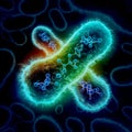 Electron microscope.Bacterial molecular structure,virus concept design