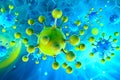 Molecular bacterial structure,virus concept design,electron microscope