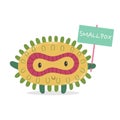 Smallpox Disease Cell Vector Cartoon