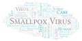 Smallpox Virus word cloud, made with text only. Royalty Free Stock Photo