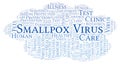 Smallpox Virus word cloud, made with text only. Royalty Free Stock Photo
